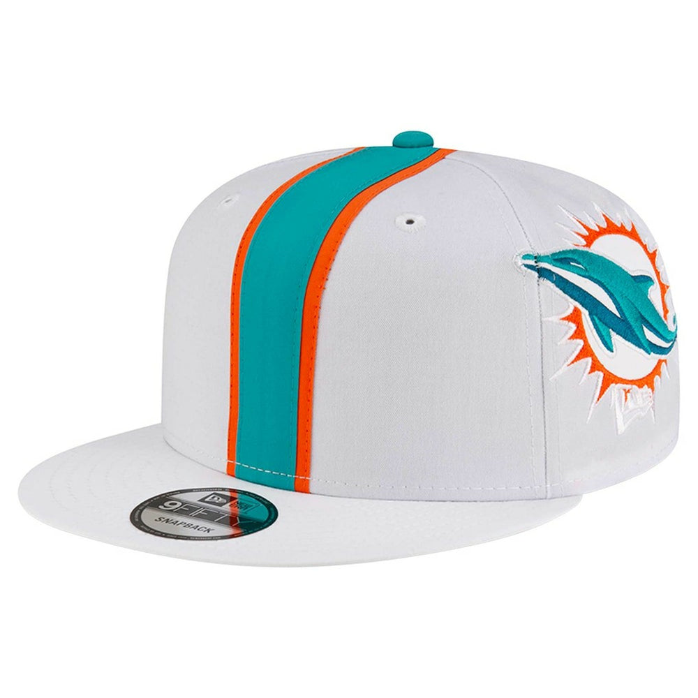 Miami Dolphins New Era Helmet 9FIFTY Snapback Hat White | NFL