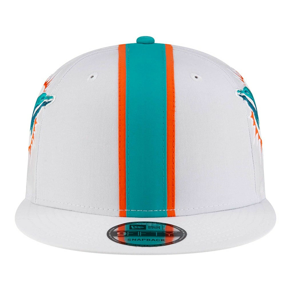 Miami Dolphins New Era Helmet 9FIFTY Snapback Hat White | NFL