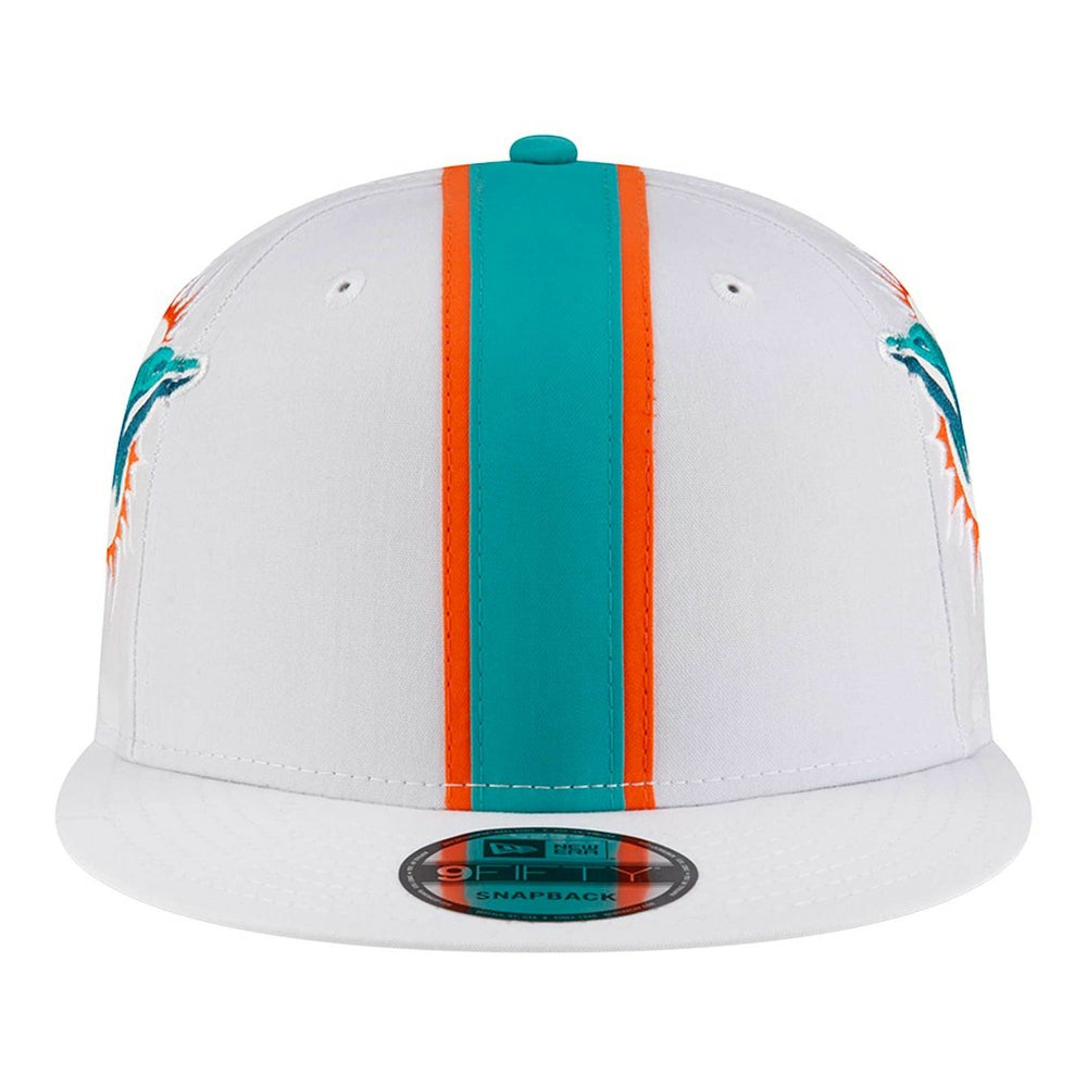Miami Dolphins New Era Helmet 9FIFTY Snapback Hat White | NFL