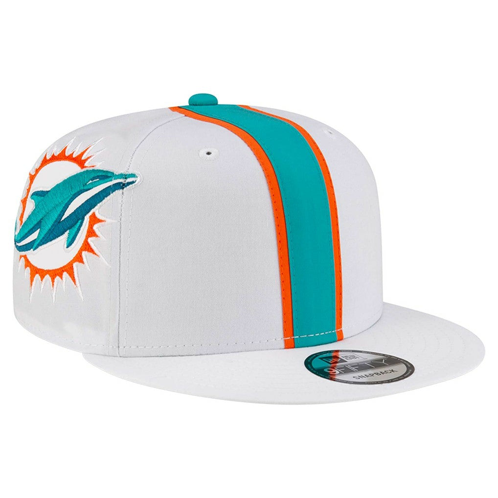 Miami Dolphins New Era Helmet 9FIFTY Snapback Hat White | NFL