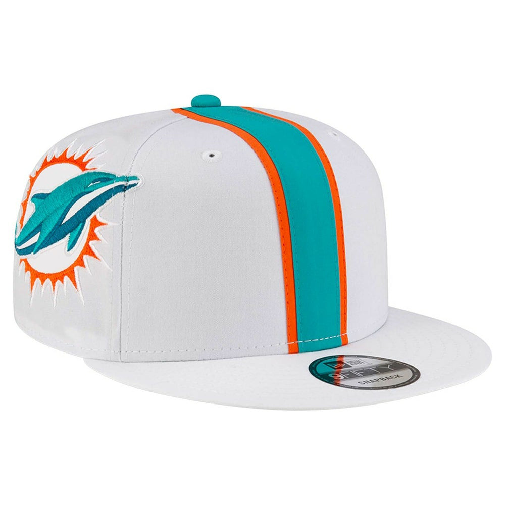 Miami Dolphins New Era Helmet 9FIFTY Snapback Hat White | NFL