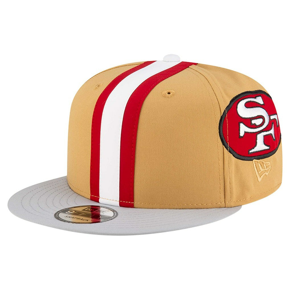 San Francisco 49ers New Era Throwback Helmet 9FIFTY Snapback Hat Gold | NFL
