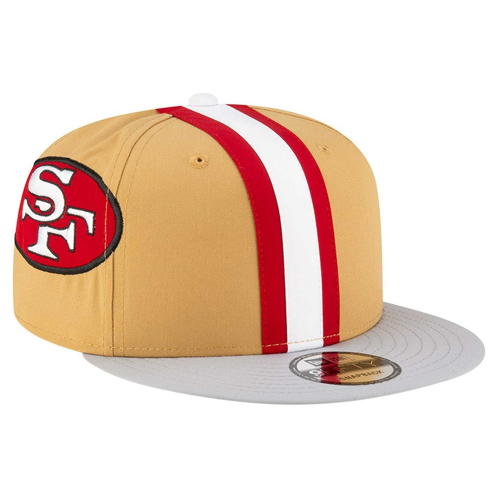 San Francisco 49ers New Era Throwback Helmet 9FIFTY Snapback Hat Gold | NFL