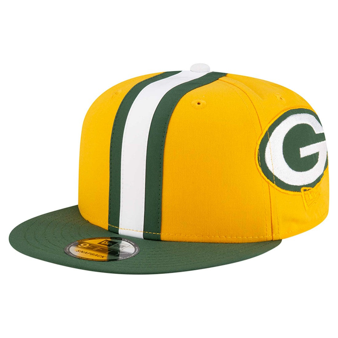 Green Bay Packers New Era Helmet 9FIFTY Snapback Hat Gold | NFL