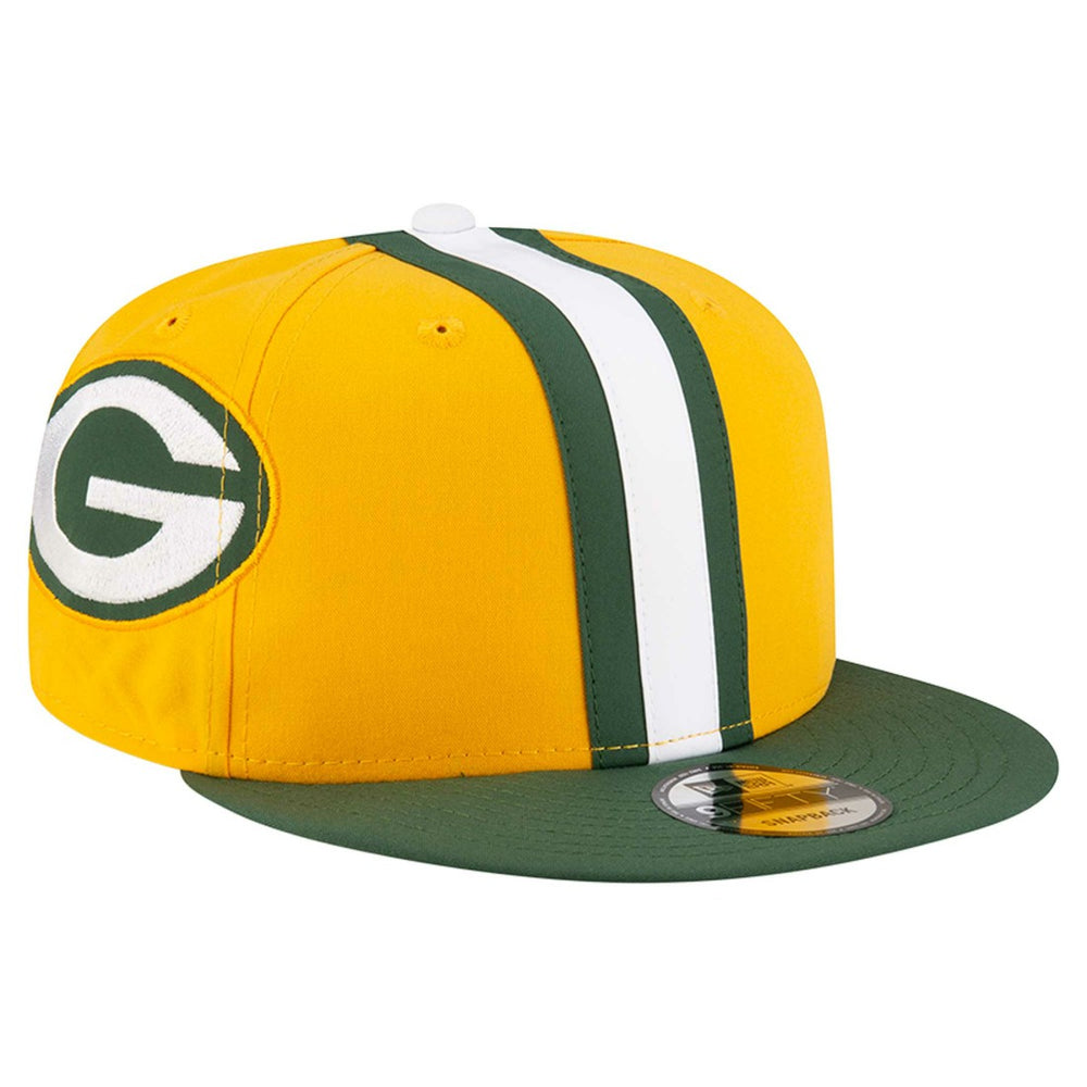 Green Bay Packers New Era Helmet 9FIFTY Snapback Hat Gold | NFL