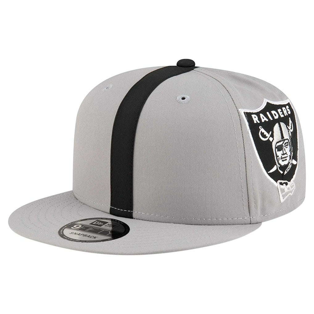 Las Vegas Raiders New Era Helmet 9FIFTY Snapback Hat Gray | NFL