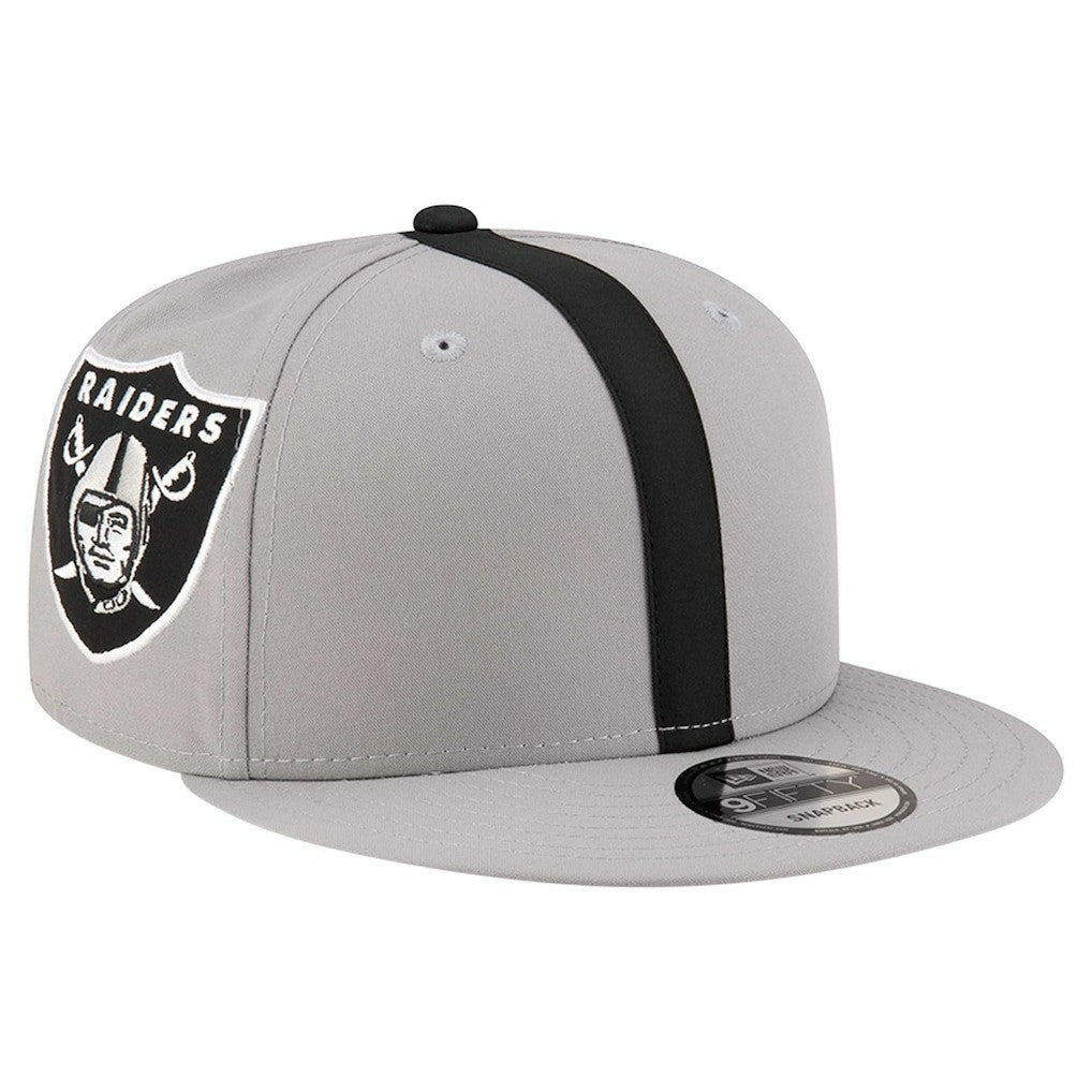 Las Vegas Raiders New Era Helmet 9FIFTY Snapback Hat Gray | NFL