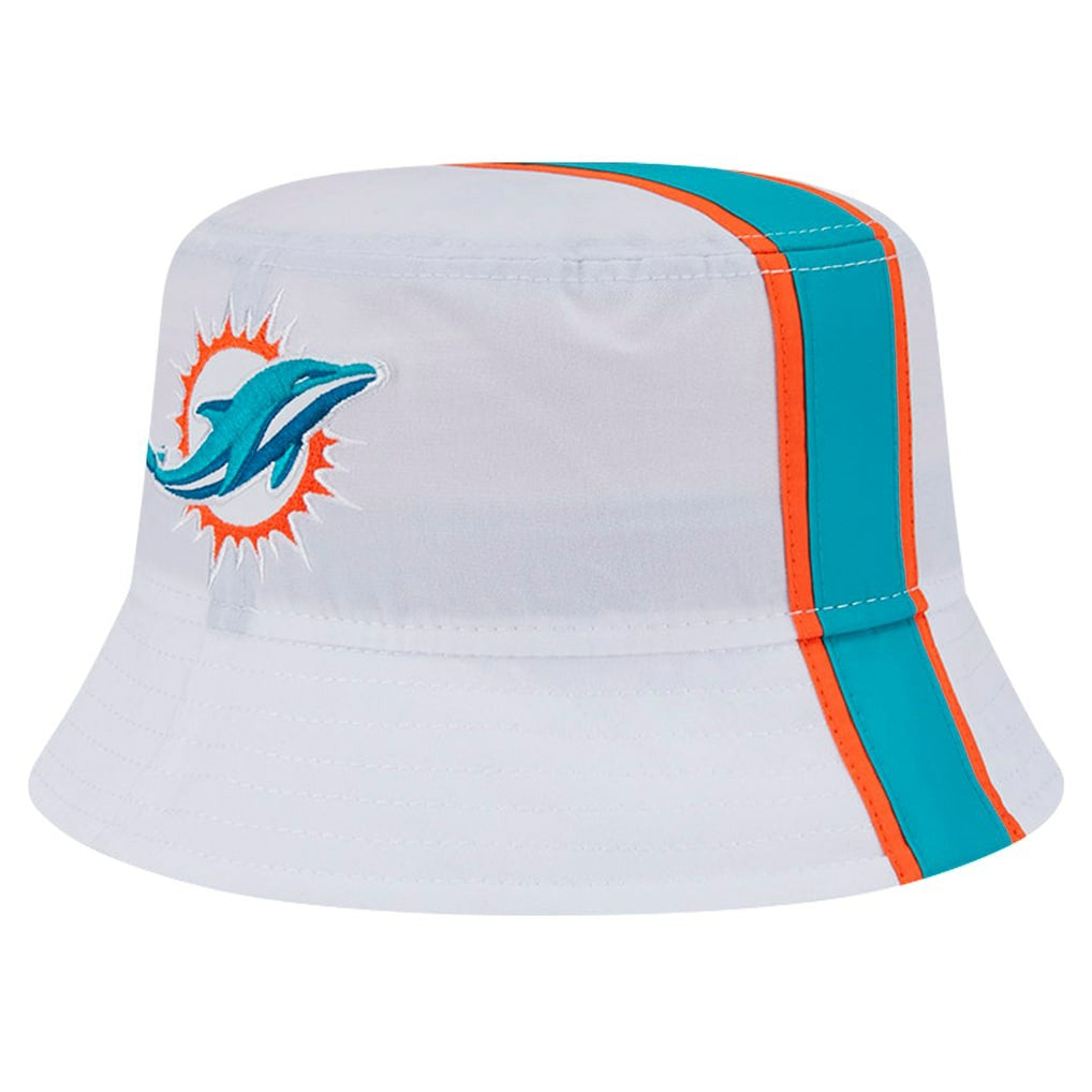Miami Dolphins New Era Helmet Bucket Hat White | NFL