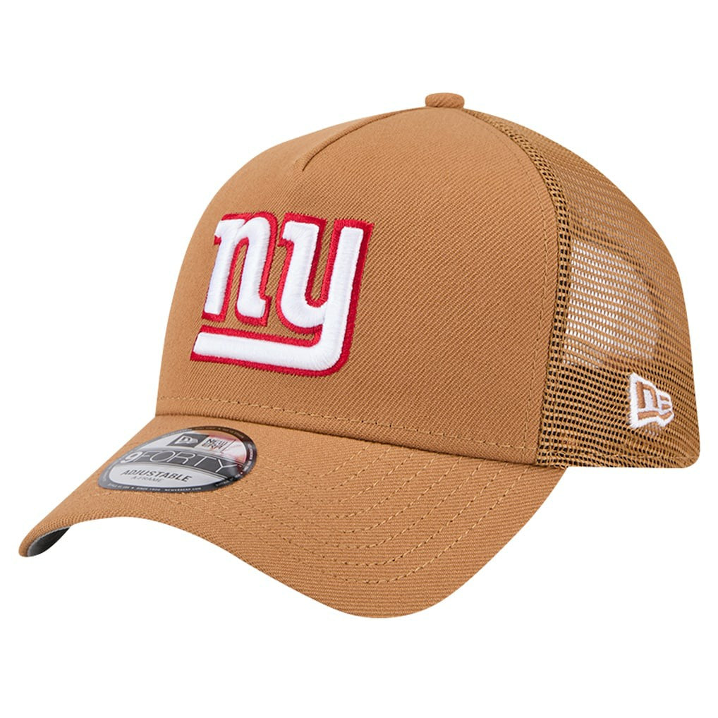 New York Giants New Era Color Pack A-Frame Trucker 9FORTY Adjustable Hat Brown | NFL