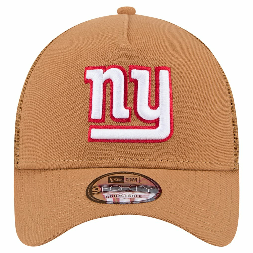 New York Giants New Era Color Pack A-Frame Trucker 9FORTY Adjustable Hat Brown | NFL