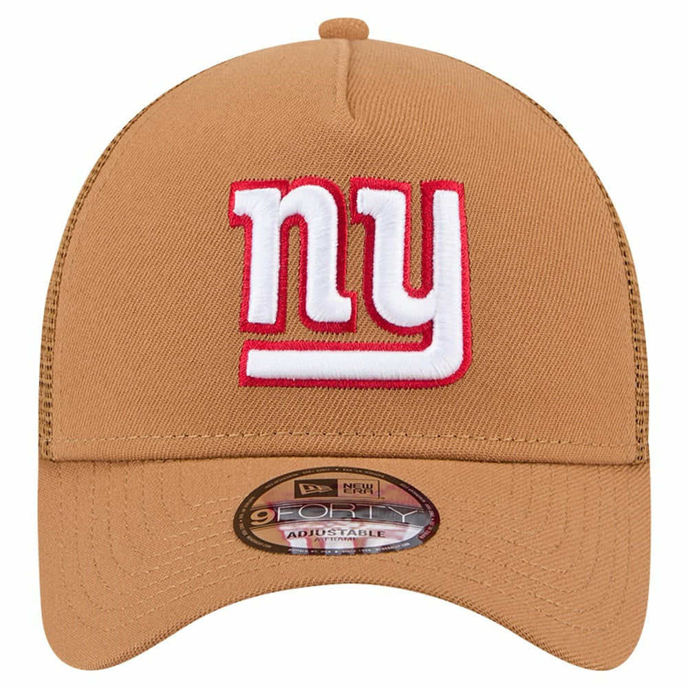 New York Giants New Era Color Pack A-Frame Trucker 9FORTY Adjustable Hat Brown | NFL