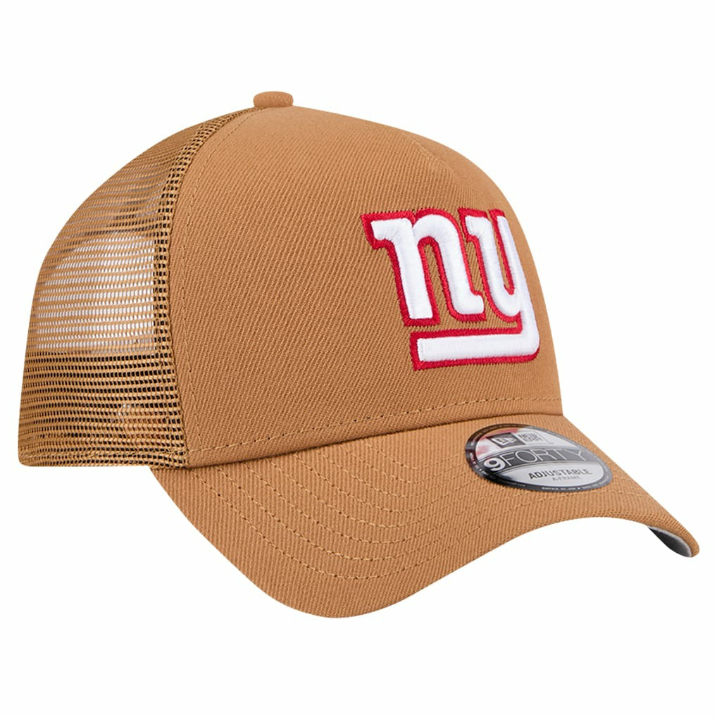 New York Giants New Era Color Pack A-Frame Trucker 9FORTY Adjustable Hat Brown | NFL