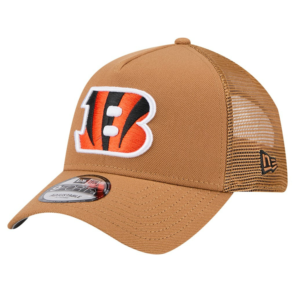 Cincinnati Bengals New Era Color Pack A-Frame Trucker 9FORTY Adjustable Hat Brown | NFL