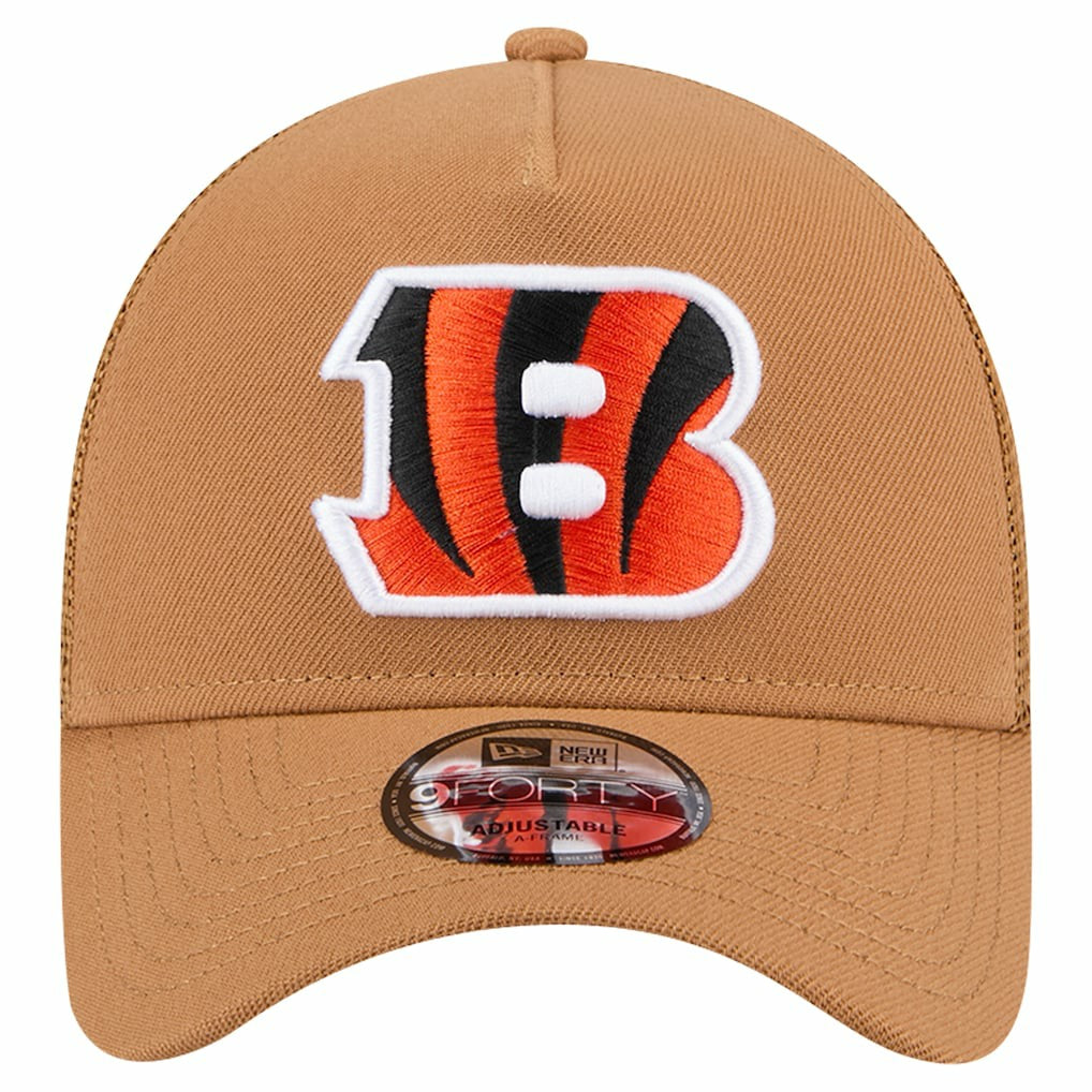 Cincinnati Bengals New Era Color Pack A-Frame Trucker 9FORTY Adjustable Hat Brown | NFL