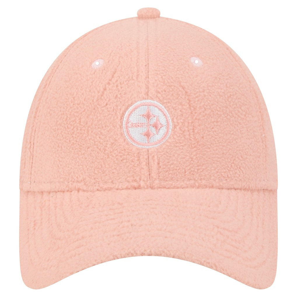 Pittsburgh Steelers New Era Women's Cozy Sherpa 9FORTY Adjustable Hat Light Pink | NFL