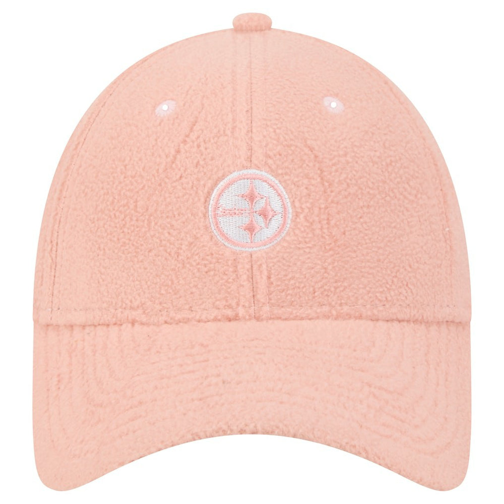Pittsburgh Steelers New Era Women's Cozy Sherpa 9FORTY Adjustable Hat Light Pink | NFL