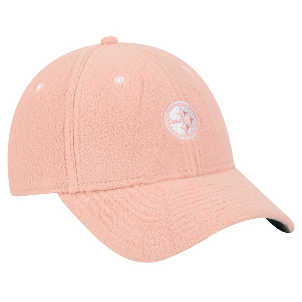 Pittsburgh Steelers New Era Women's Cozy Sherpa 9FORTY Adjustable Hat Light Pink | NFL