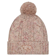 Jacksonville Jaguars New Era Women's Trendy Tone Cuffed Knit Hat with Pom Stone | NFL
