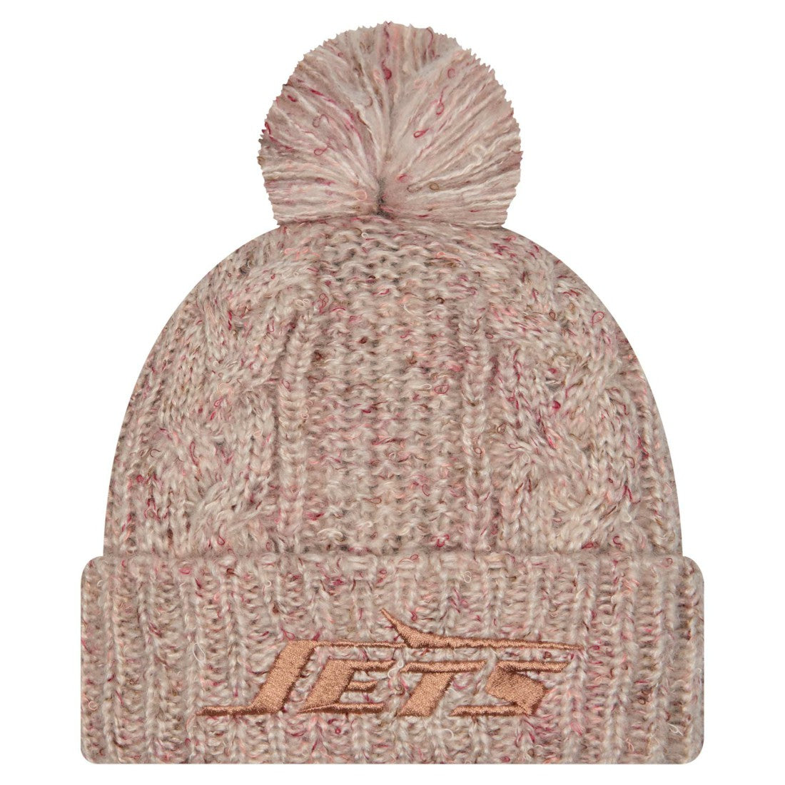 New York Jets New Era Women's Trendy Tone Cuffed Knit Hat with Pom Stone | NFL