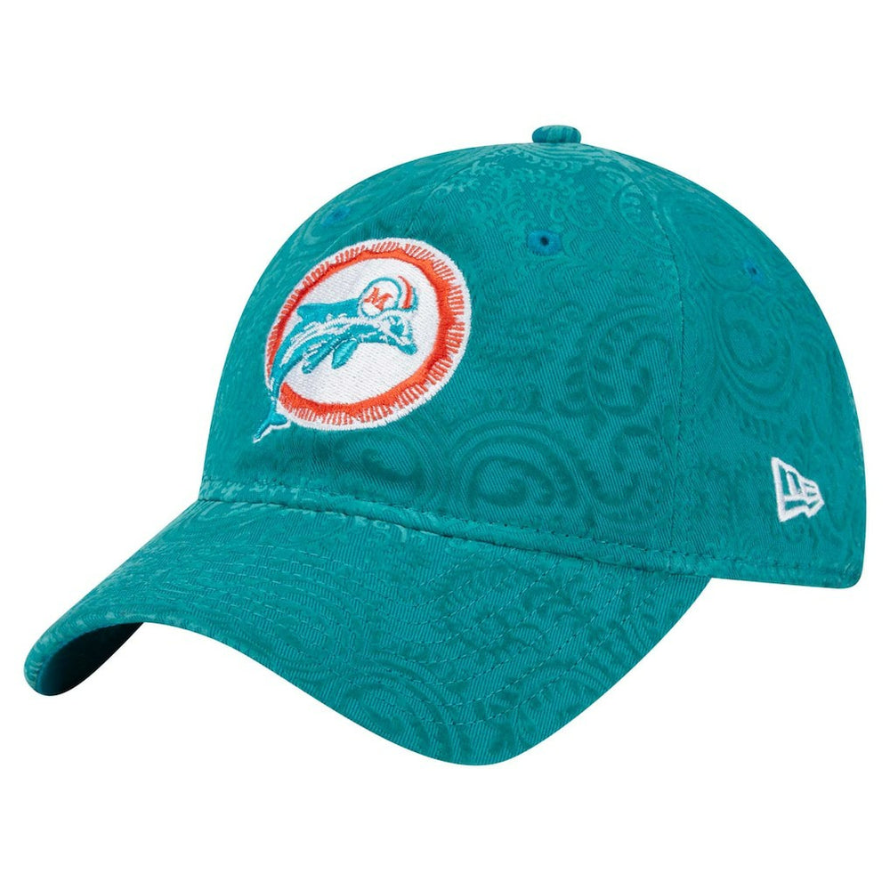 Miami Dolphins New Era Women's Throwback Flair 9TWENTY Adjustable Hat Aqua | NFL