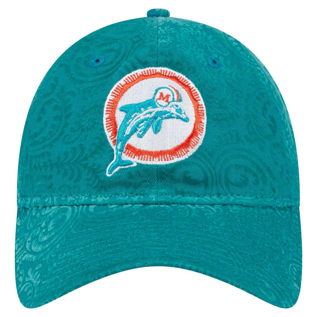 Miami Dolphins New Era Women's Throwback Flair 9TWENTY Adjustable Hat Aqua | NFL
