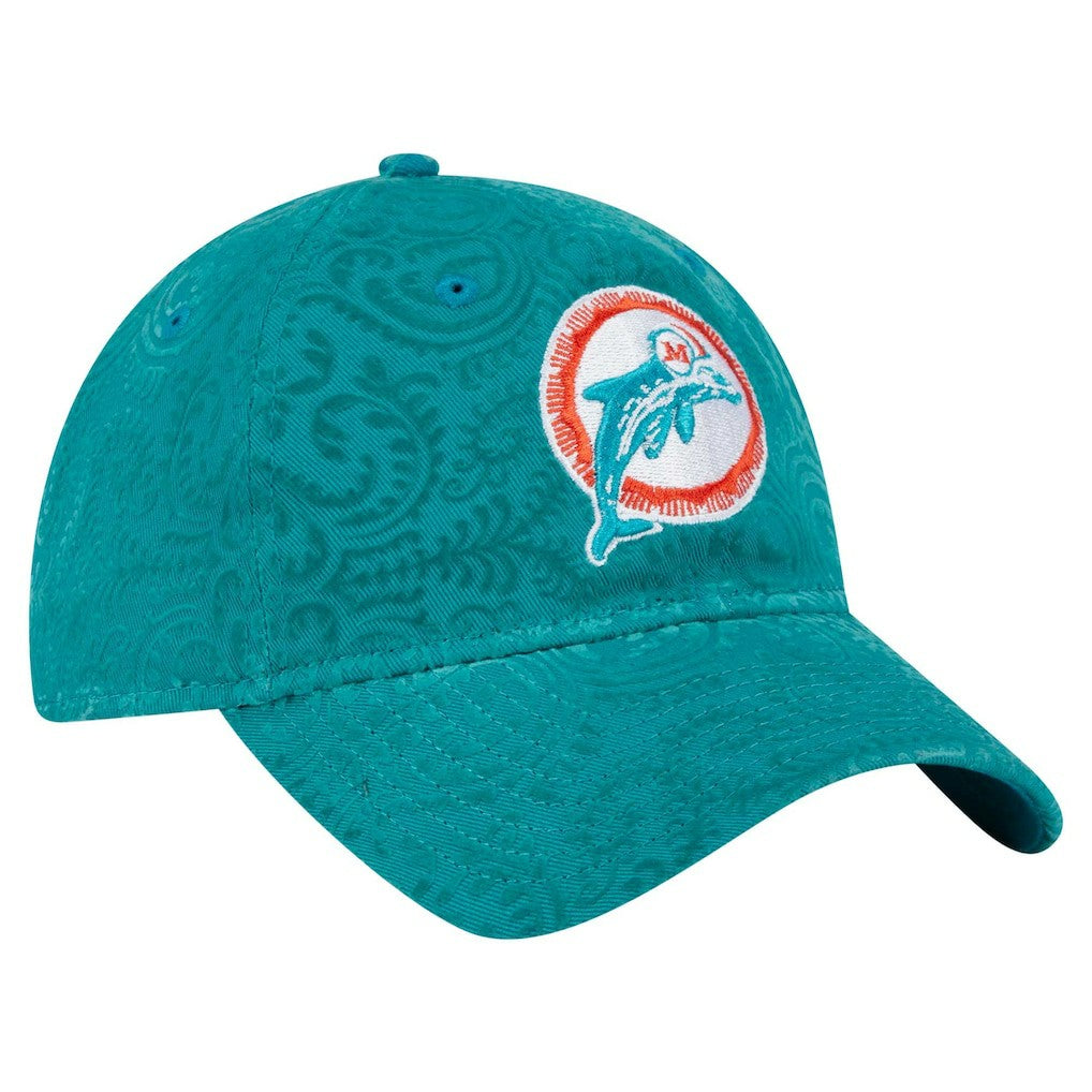 Miami Dolphins New Era Women's Throwback Flair 9TWENTY Adjustable Hat Aqua | NFL