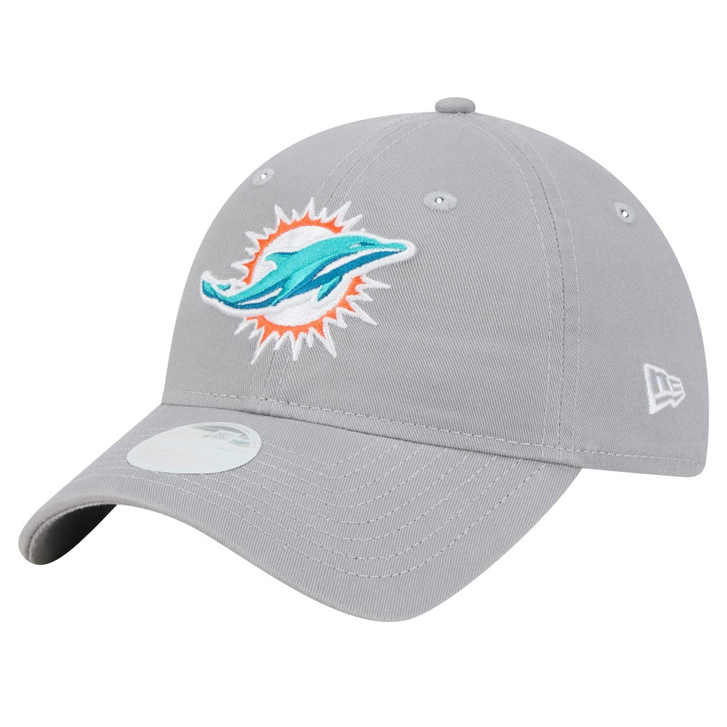 Miami Dolphins New Era Women's Main 9TWENTY Adjustable Hat Gray | NFL