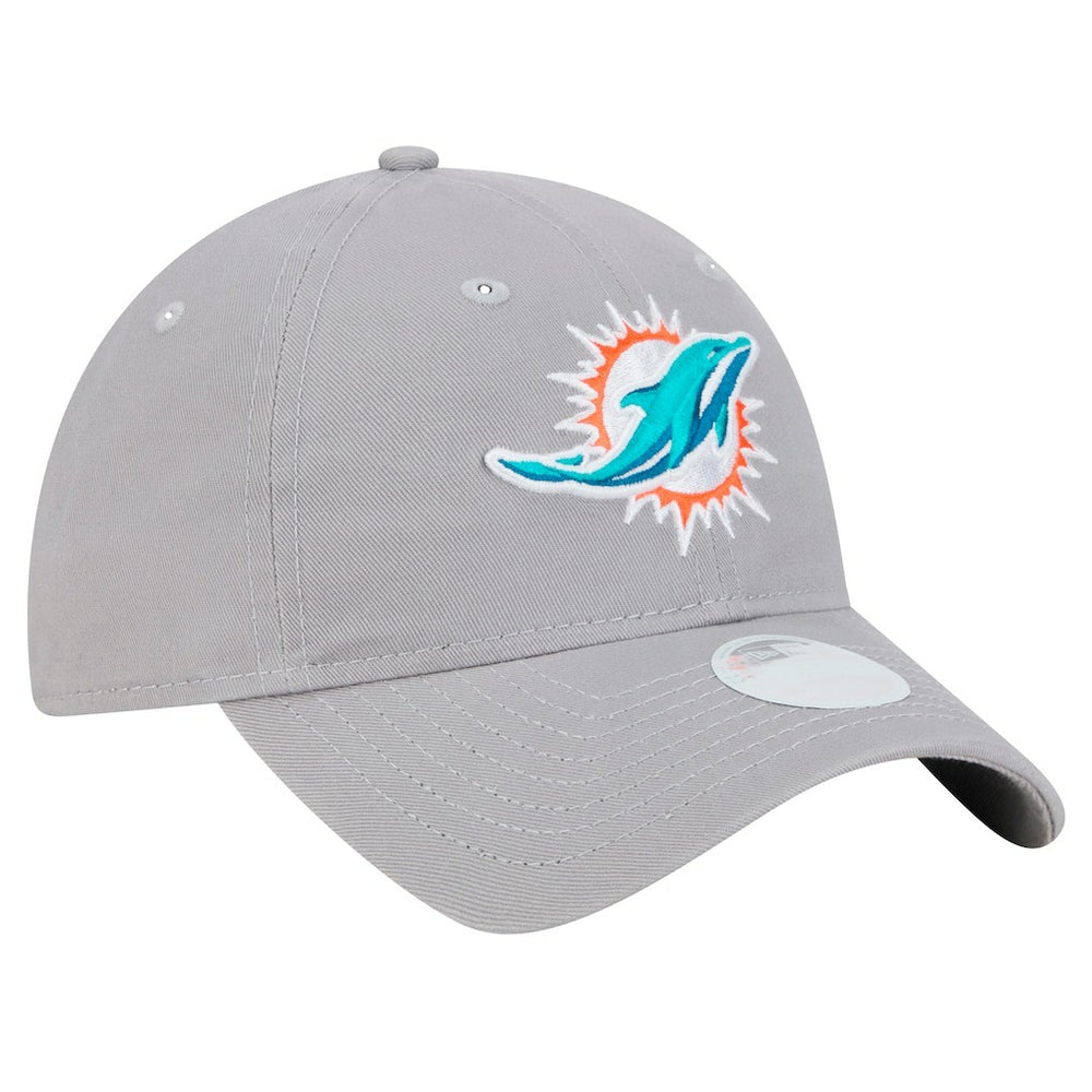 Miami Dolphins New Era Women's Main 9TWENTY Adjustable Hat Gray | NFL