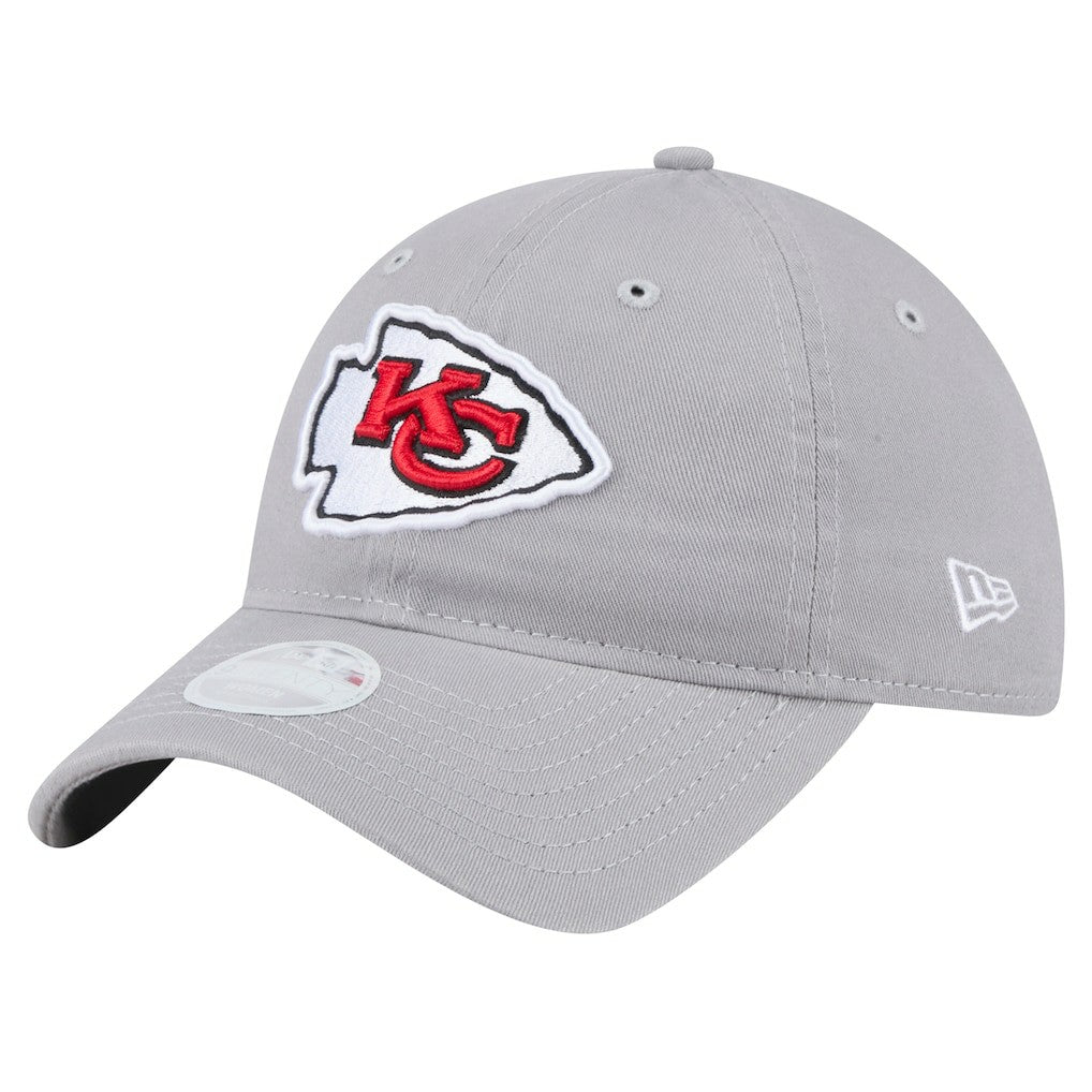 Kansas City Chiefs New Era Women's Main 9TWENTY Adjustable Hat Gray | NFL