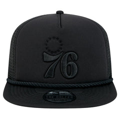 Philadelphia 76ers Tone Foam Meshback Golfer Snapback Hat Black - NBA