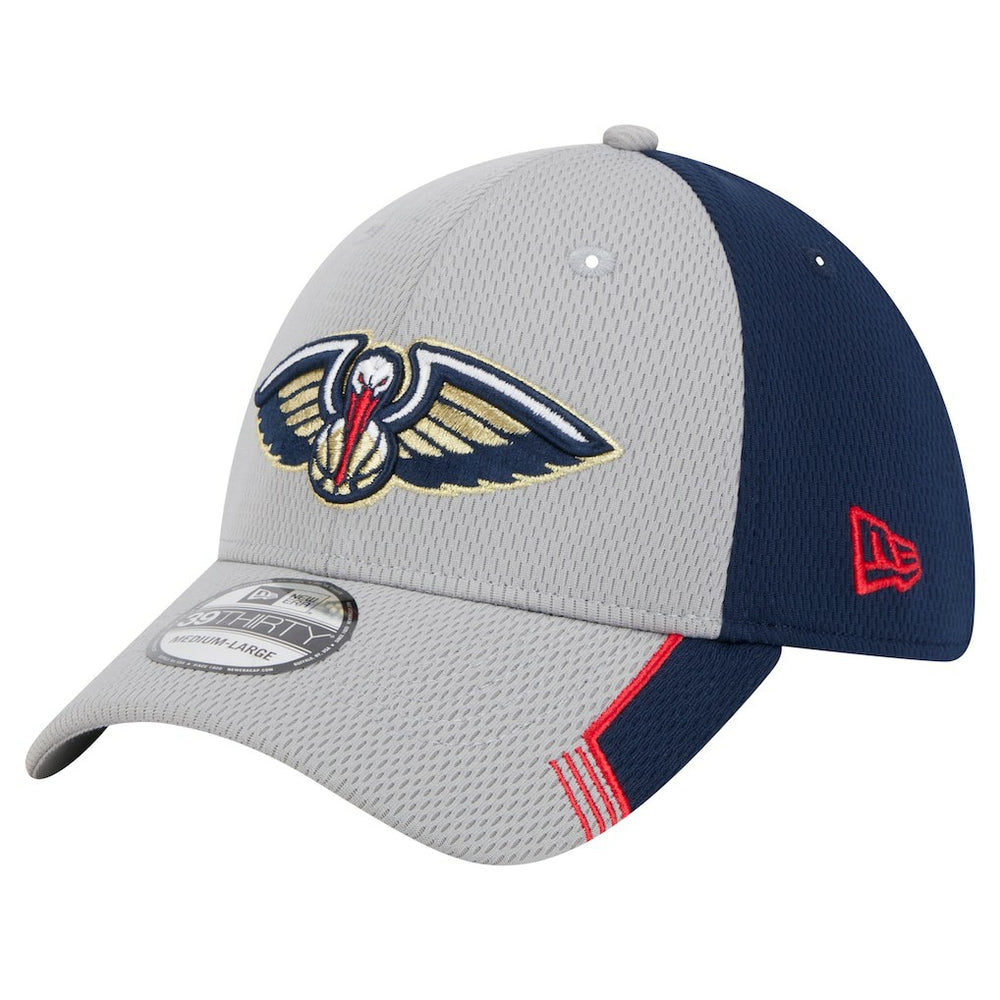 New Orleans Pelicans Active Trim 39THIRTY Flex Hat Gray/Navy - NBA