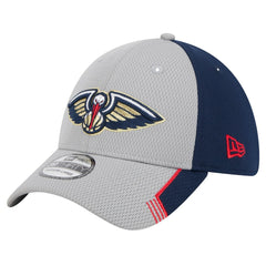 New Orleans Pelicans Active Trim 39THIRTY Flex Hat Gray/Navy - NBA
