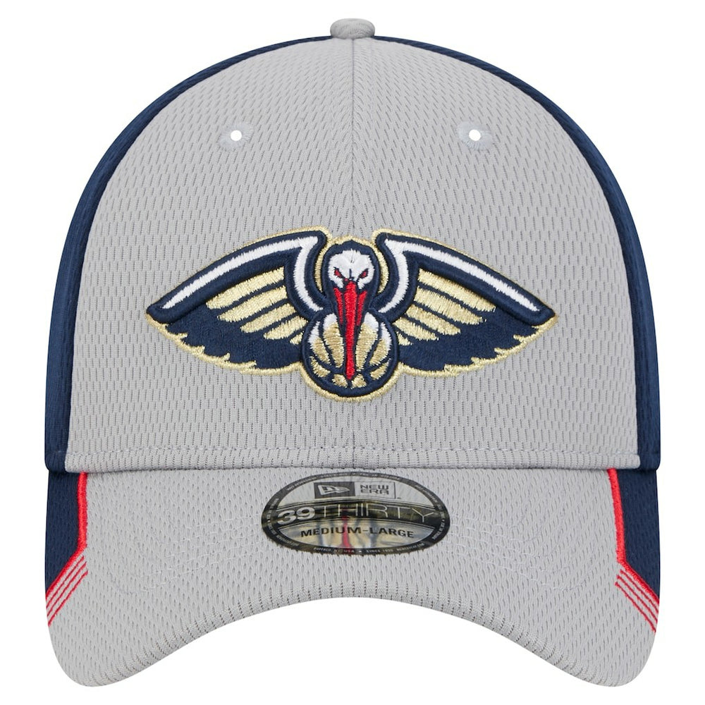 New Orleans Pelicans Active Trim 39THIRTY Flex Hat Gray/Navy - NBA