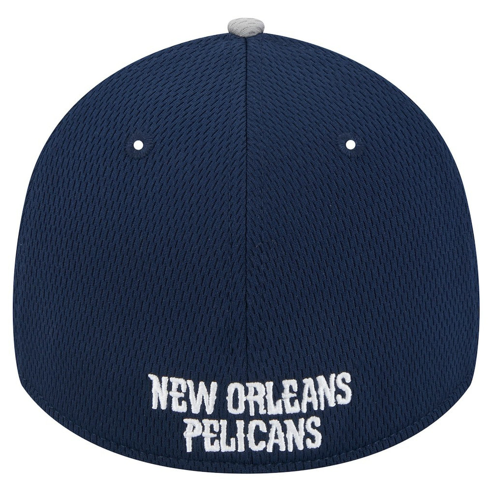 New Orleans Pelicans Active Trim 39THIRTY Flex Hat Gray/Navy - NBA