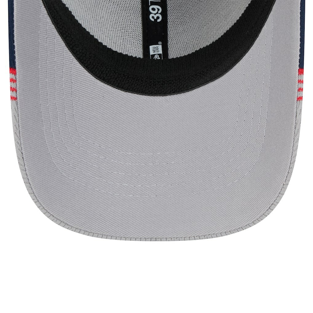 New Orleans Pelicans Active Trim 39THIRTY Flex Hat Gray/Navy - NBA