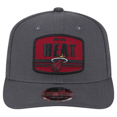 Miami Heat Team Elevated Patch 9SEVENTY Adjustable Hat Graphite - NBA
