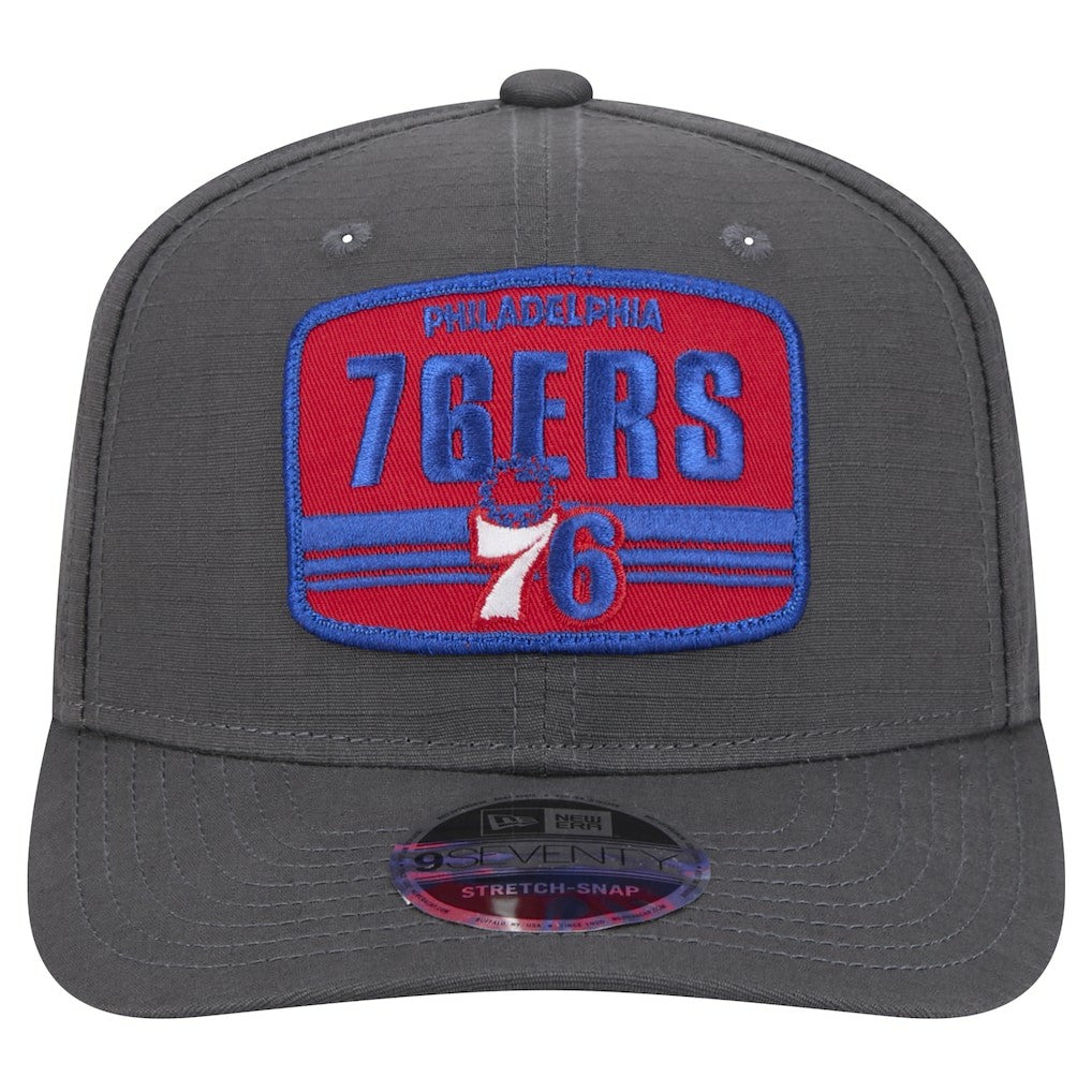 Philadelphia 76ers Team Elevated Patch 9SEVENTY Adjustable Hat Graphite - NBA