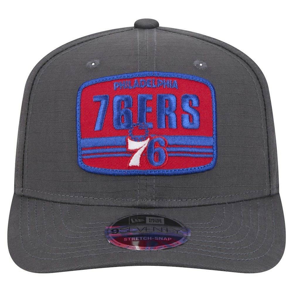 Philadelphia 76ers Team Elevated Patch 9SEVENTY Adjustable Hat Graphite - NBA