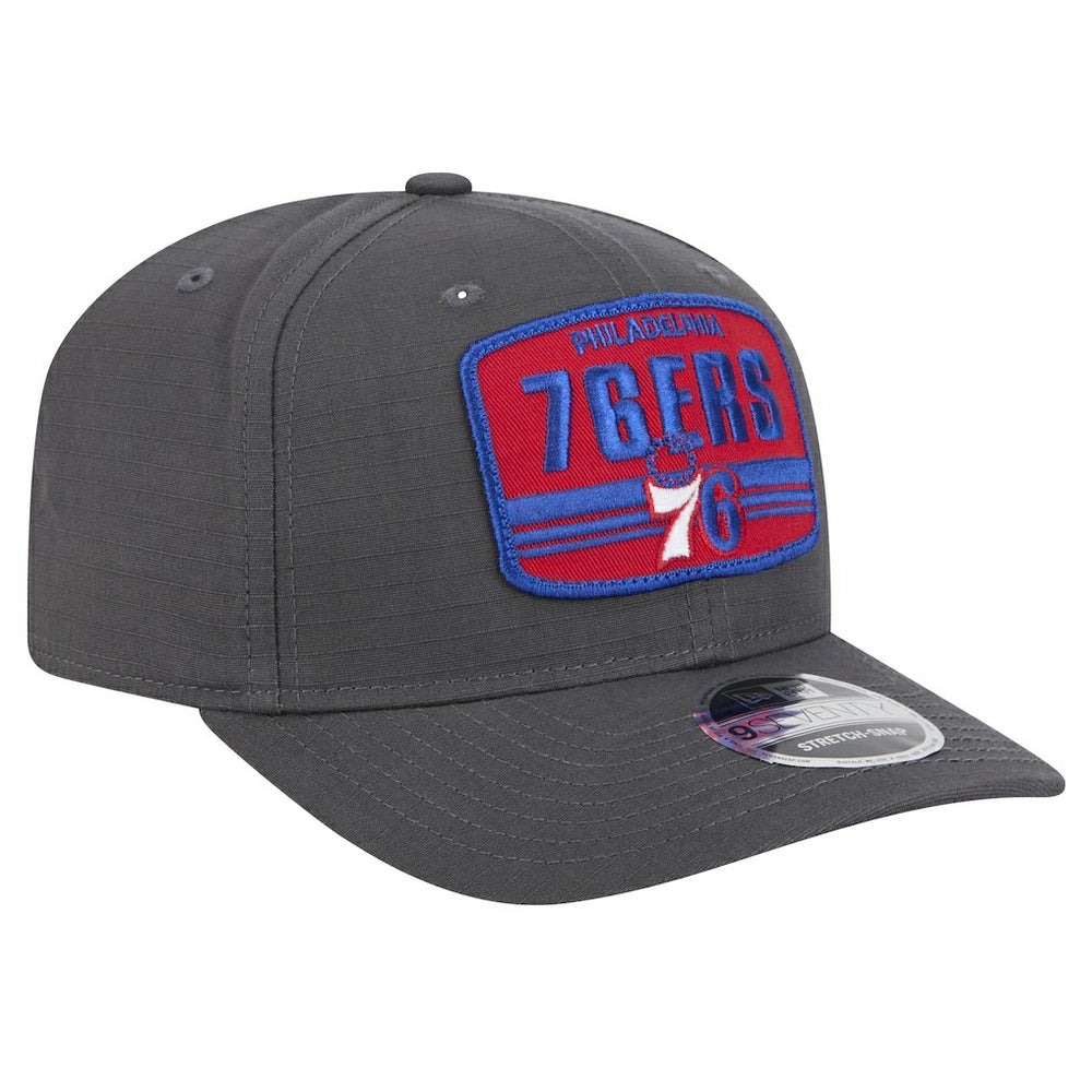 Philadelphia 76ers Team Elevated Patch 9SEVENTY Adjustable Hat Graphite - NBA