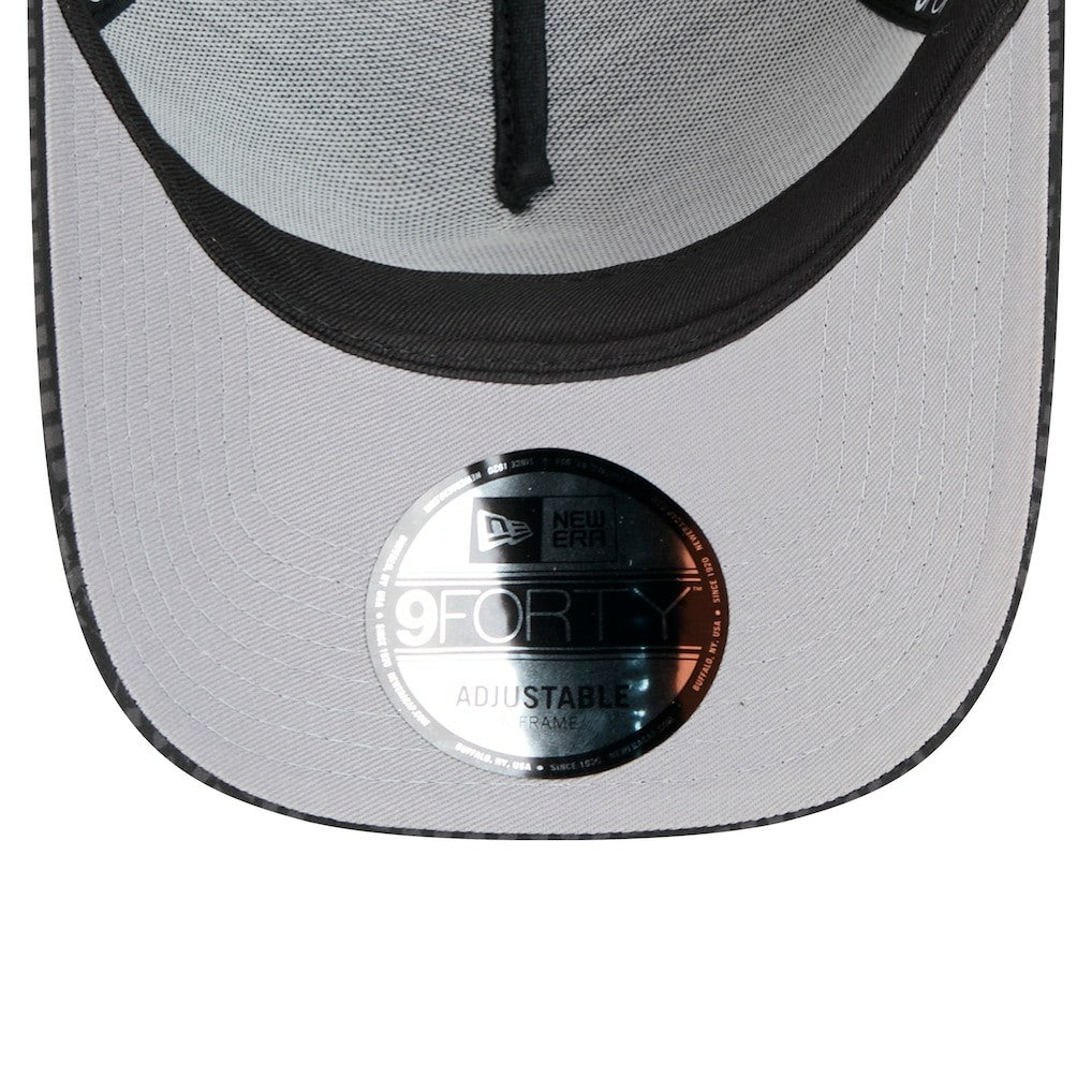Chicago Bulls Male Adult Midnight Ink Tonal A-Frame Trucker 9FORTY Adjustable Hat Black - NBA