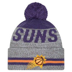 Phoenix Suns Sport Night Runner Cuffed Knit Hat with Pom Gray - NBA