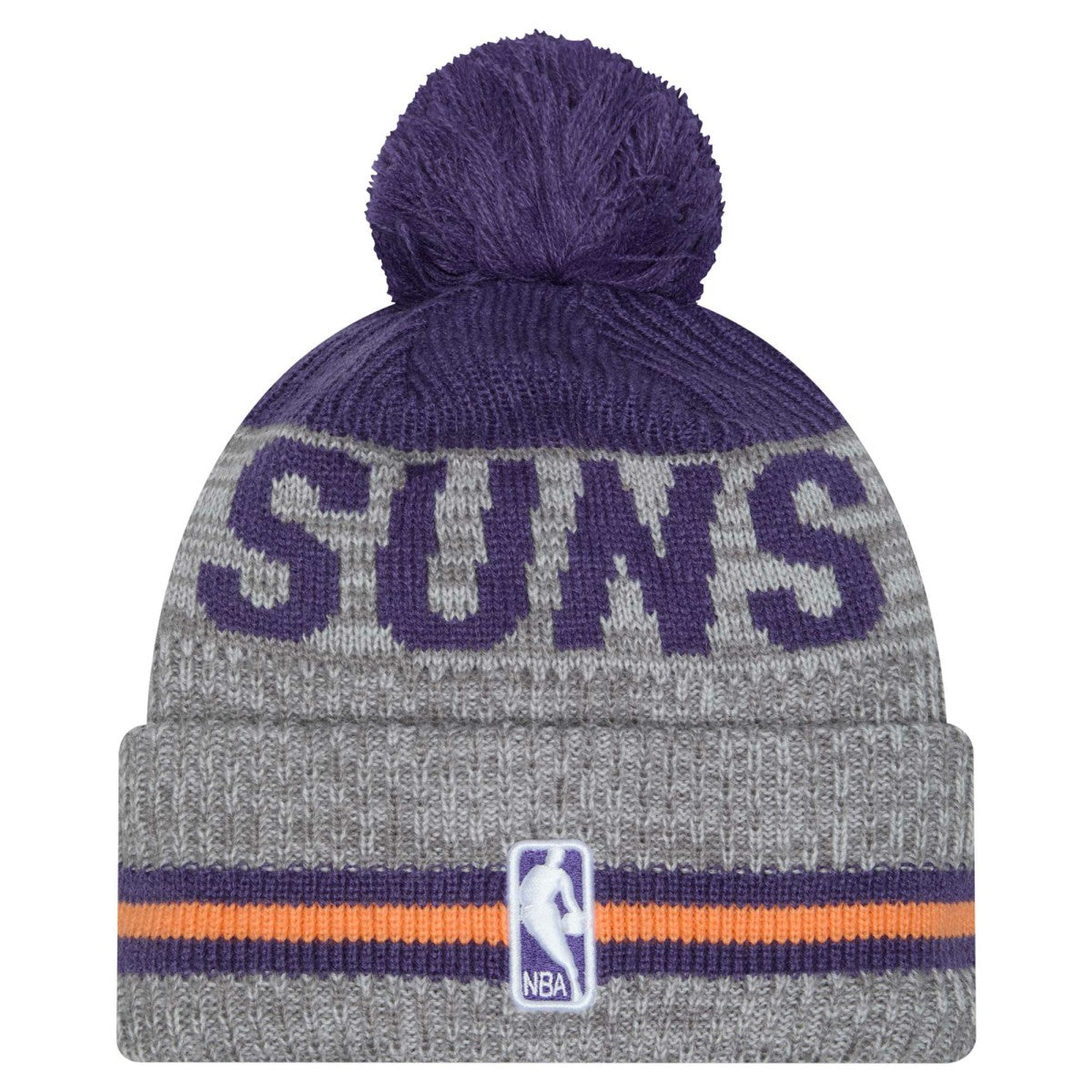 Phoenix Suns Sport Night Runner Cuffed Knit Hat with Pom Gray - NBA