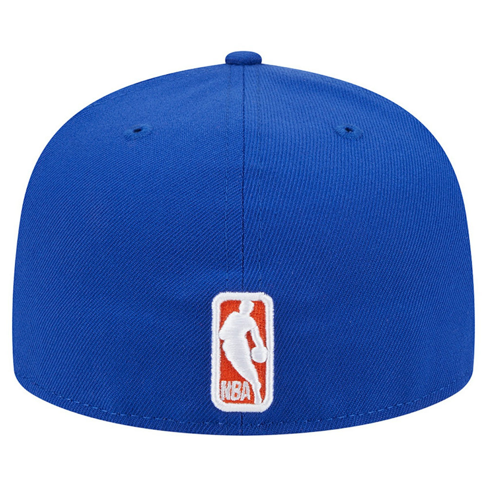 New York Knicks Sport Night Script Sided 59FIFTY Fitted Hat Blue - NBA