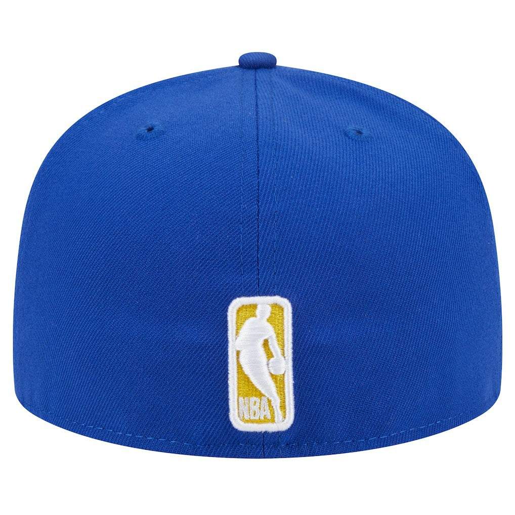 Golden State Warriors Sport Night Script Sided 59FIFTY Fitted Hat Royal - NBA