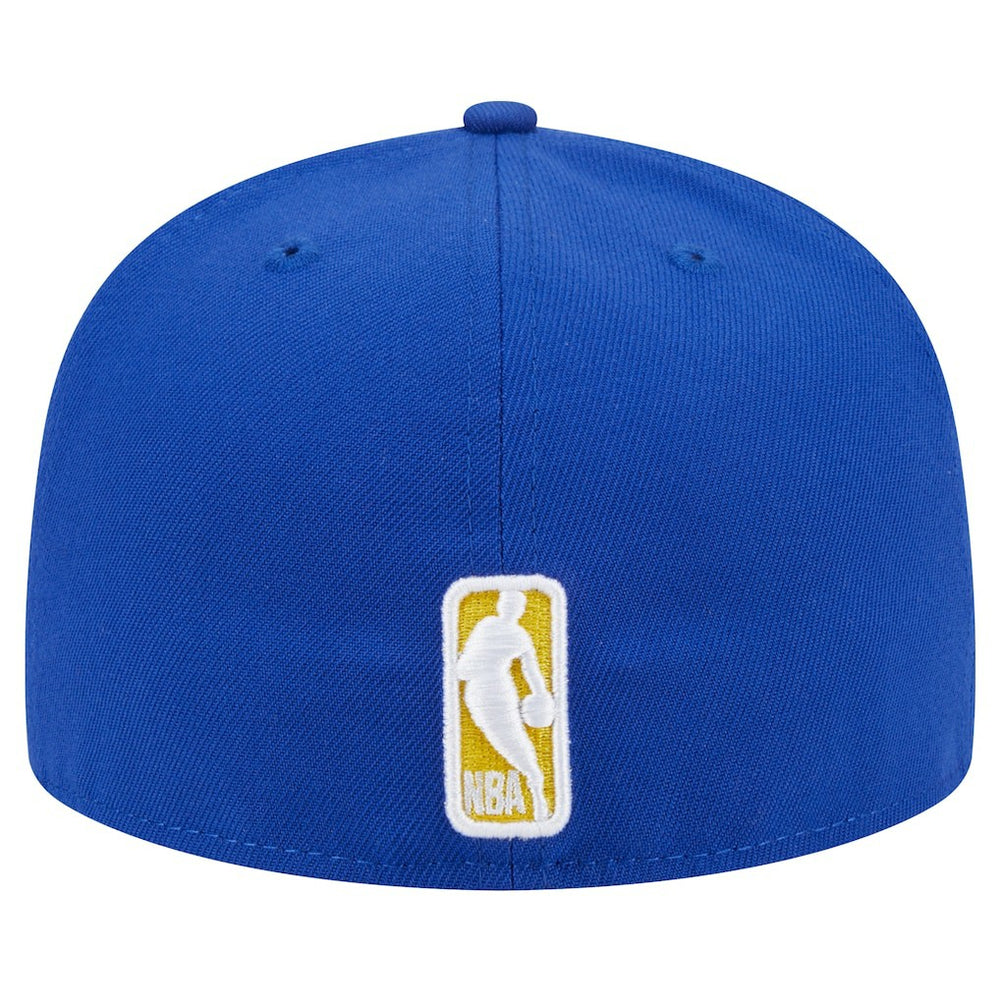 Golden State Warriors Sport Night Script Sided 59FIFTY Fitted Hat Royal - NBA