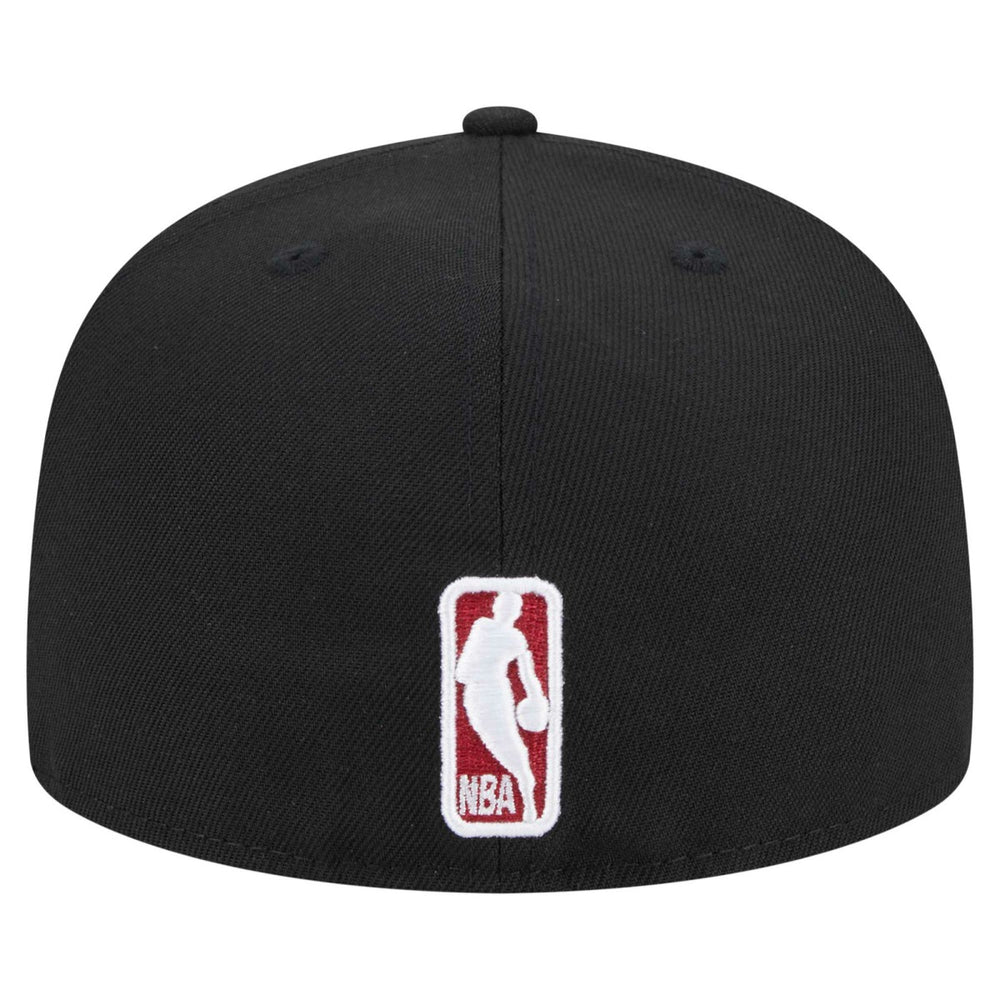 Miami Heat Sport Night Script Sided 59FIFTY Fitted Hat Black - NBA