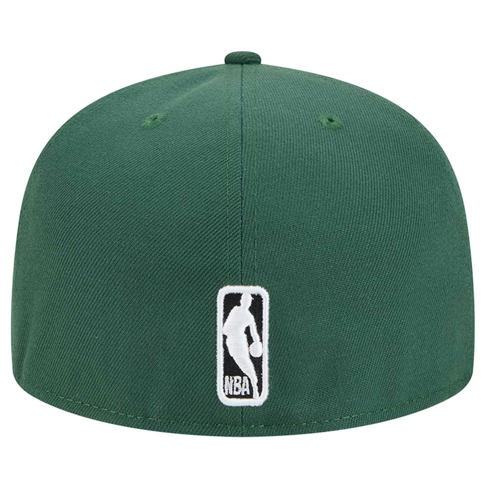 Milwaukee Bucks Sport Night Script Sided 59FIFTY Fitted Hat Hunter Green - NBA