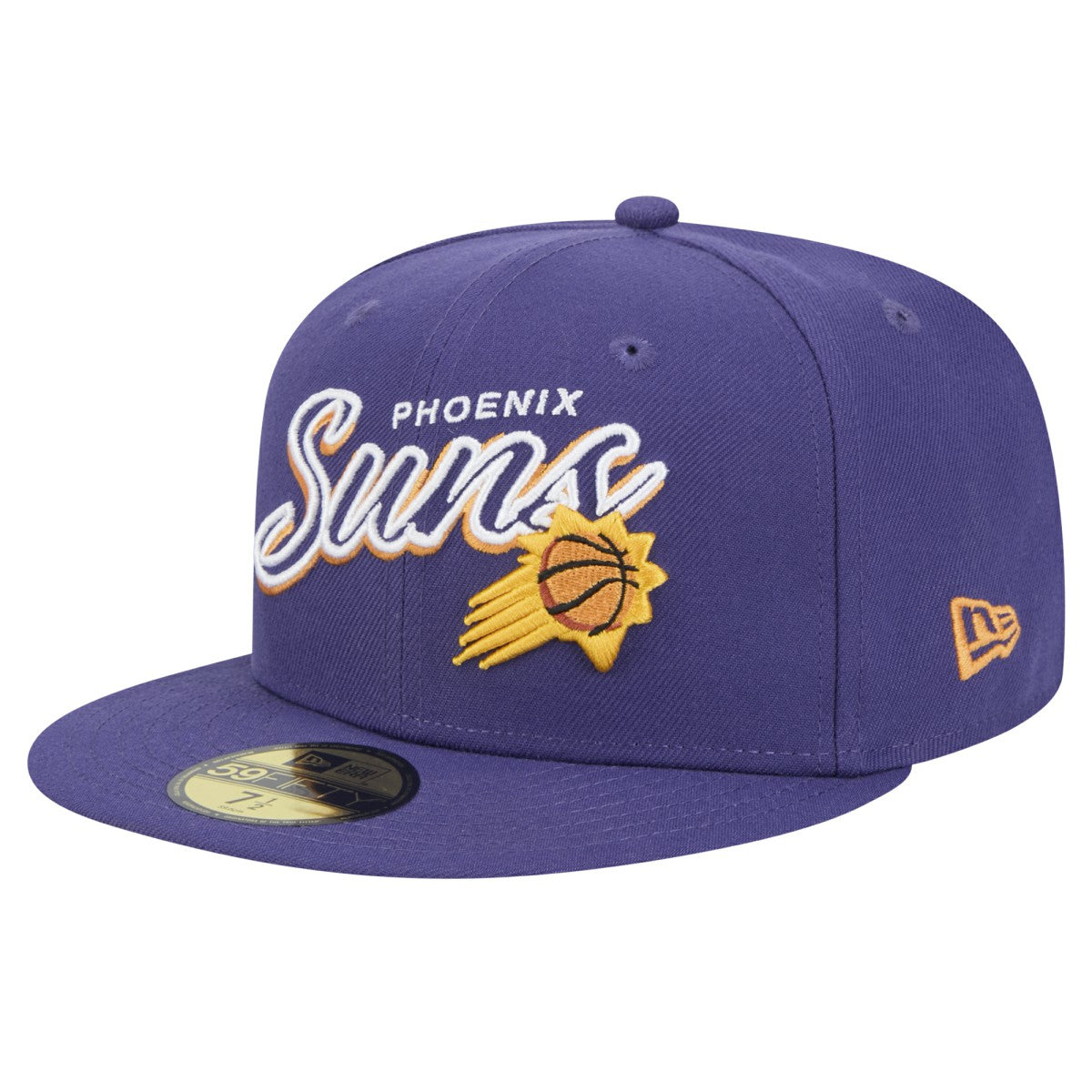 Phoenix Suns Sport Night Script Sided 59FIFTY Fitted Hat Purple - NBA