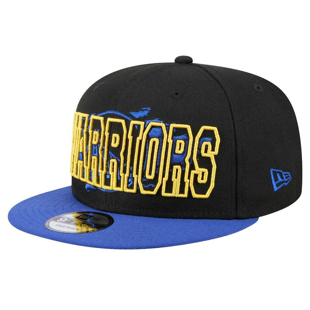 Golden State Warriors Sport Night Splatter 2-Tone 9FIFTY Snapback Hat Black/Royal - NBA
