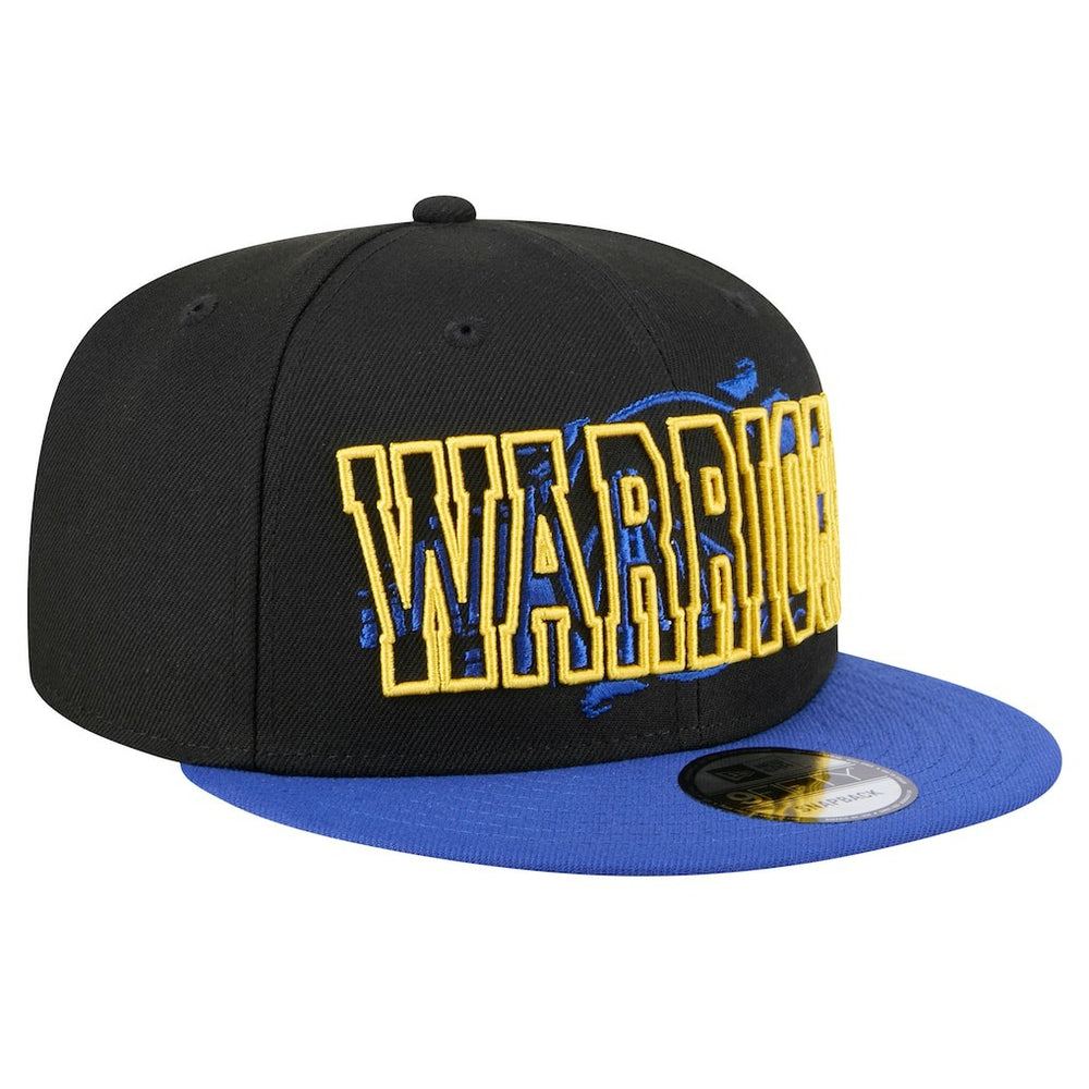 Golden State Warriors Sport Night Splatter 2-Tone 9FIFTY Snapback Hat Black/Royal - NBA